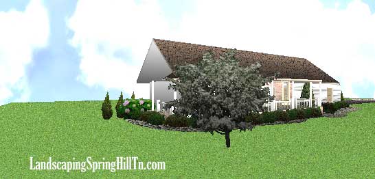 New front yard design in sping hill tn
